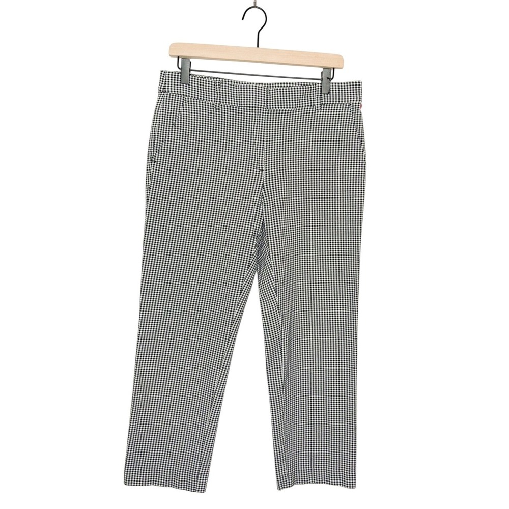 Ann Taylor LOFT Riviera Slim Cropped Business Casual Trouser Pants Gingham Plaid